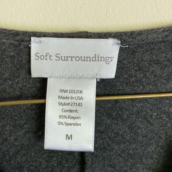 Soft Surroundings Medium Long Grey Top - Picture 3 of 5